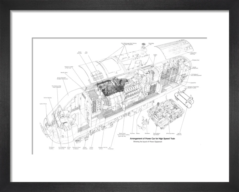 Arrangement of power car for High Speed Train (class 43, Intercity 125). - Image 3