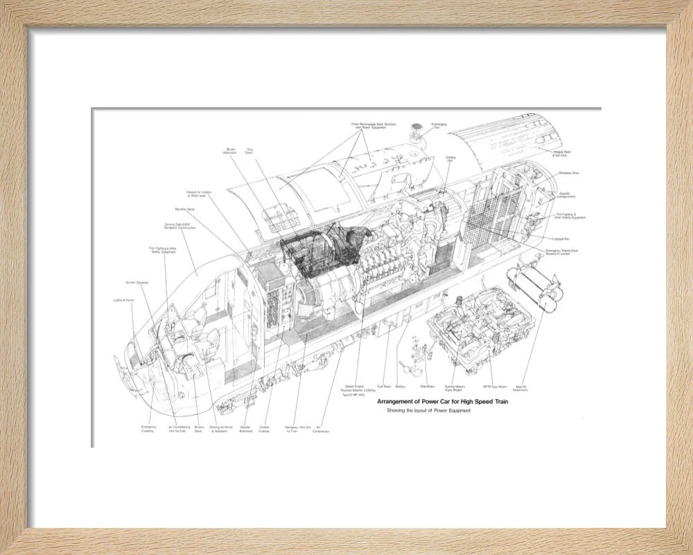 Arrangement of power car for High Speed Train (class 43, Intercity 125). - Image 39
