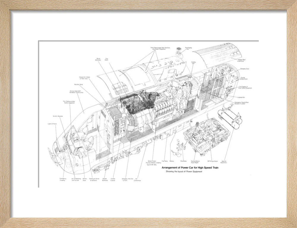Arrangement of power car for High Speed Train (class 43, Intercity 125). - Image 44