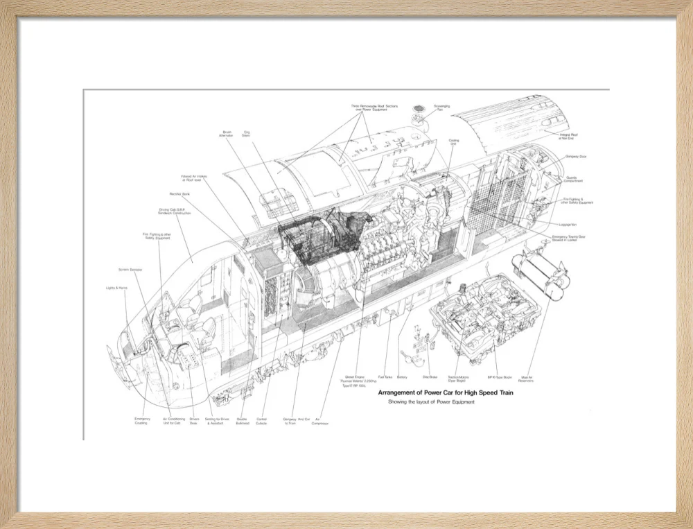 Arrangement of power car for High Speed Train (class 43, Intercity 125). - Image 49