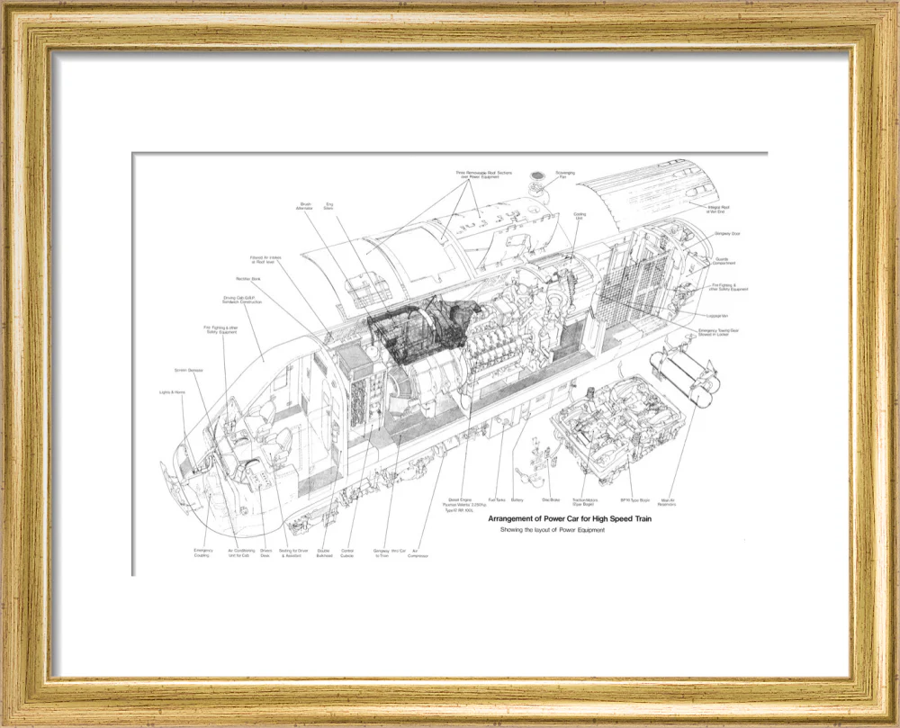 Arrangement of power car for High Speed Train (class 43, Intercity 125). - Image 5