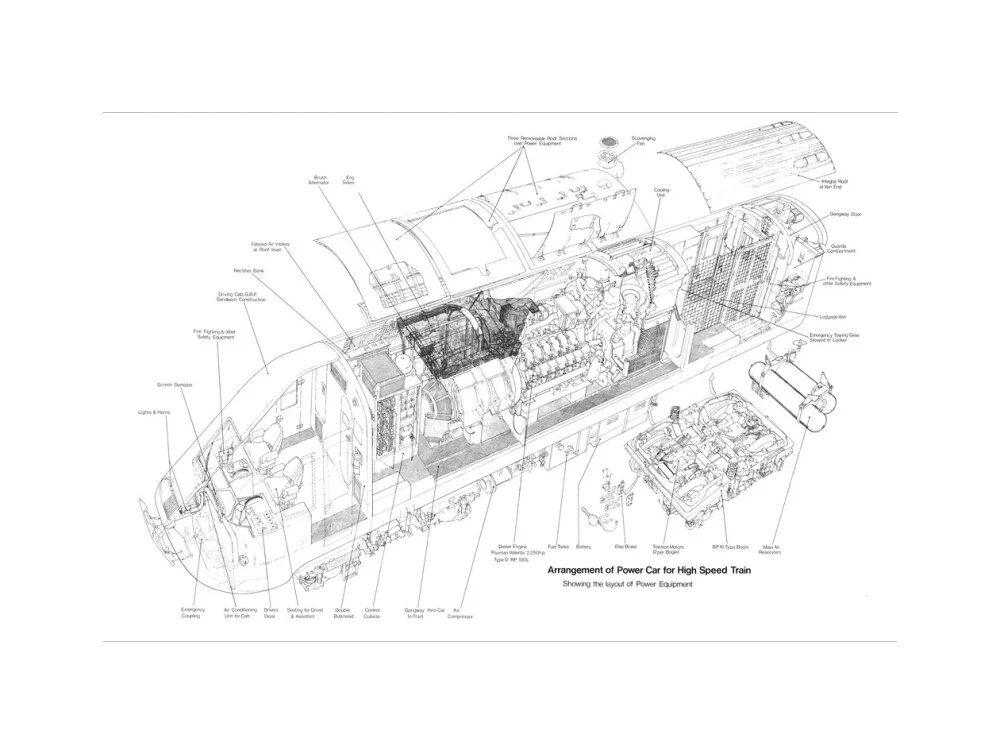 Arrangement of power car for High Speed Train (class 43, Intercity 125). - Image 55