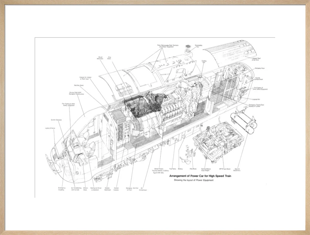 Arrangement of power car for High Speed Train (class 43, Intercity 125). - Image 59