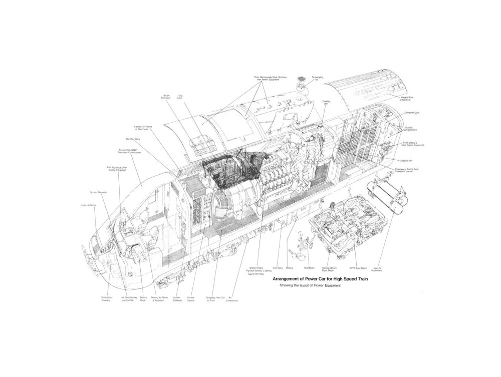 Arrangement of power car for High Speed Train (class 43, Intercity 125). - Image 60