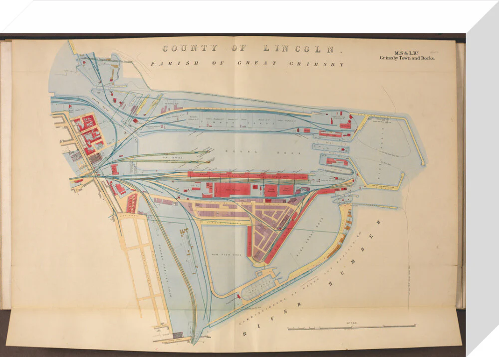 Plan of Grimsby Town and Docks including the Royal Dock, Union Dock, etc, 1885. - Image 31