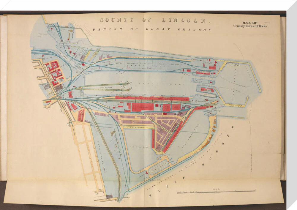 Plan of Grimsby Town and Docks including the Royal Dock, Union Dock, etc, 1885. - Image 33