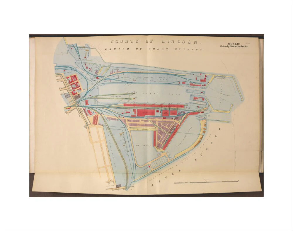 Plan of Grimsby Town and Docks including the Royal Dock, Union Dock, etc, 1885. - Image 35