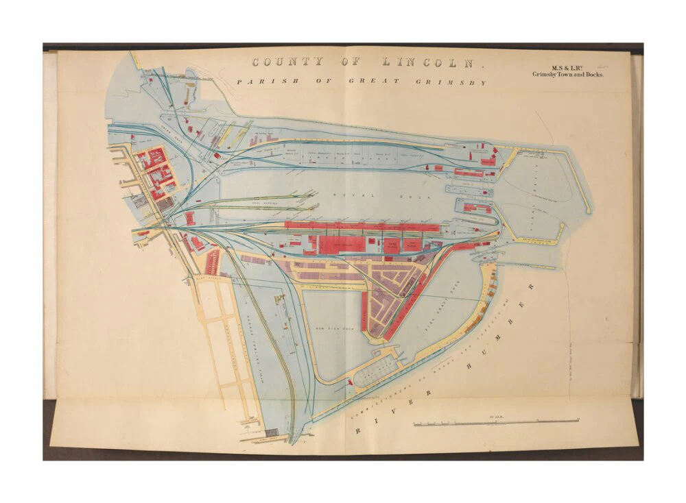 Plan of Grimsby Town and Docks including the Royal Dock, Union Dock, etc, 1885. - Image 63