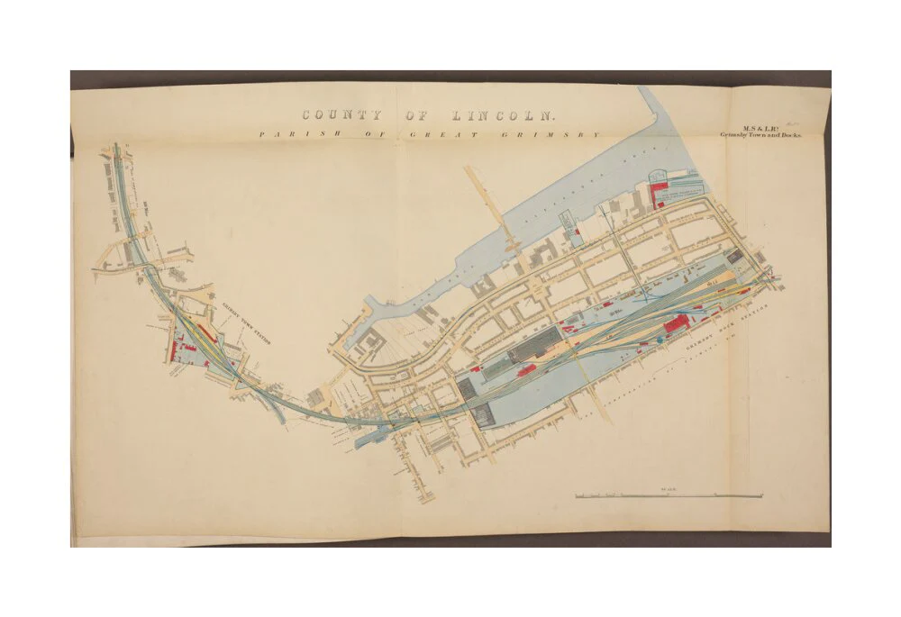 Plan of Grimsby Town and Docks showing, Grimsby Town station and Grimsby Dock station, etc, 1885. - Image 29