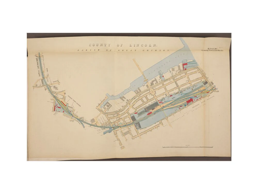 Plan of Grimsby Town and Docks showing, Grimsby Town station and Grimsby Dock station, etc, 1885. - Image 55