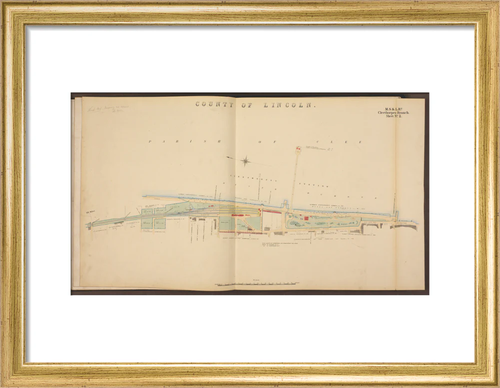 Cleethorpes Branch Sheet No 2, showing Cleethorpes station, Gardens, pier, Ross Castle and promenade, 1885. - Image 10