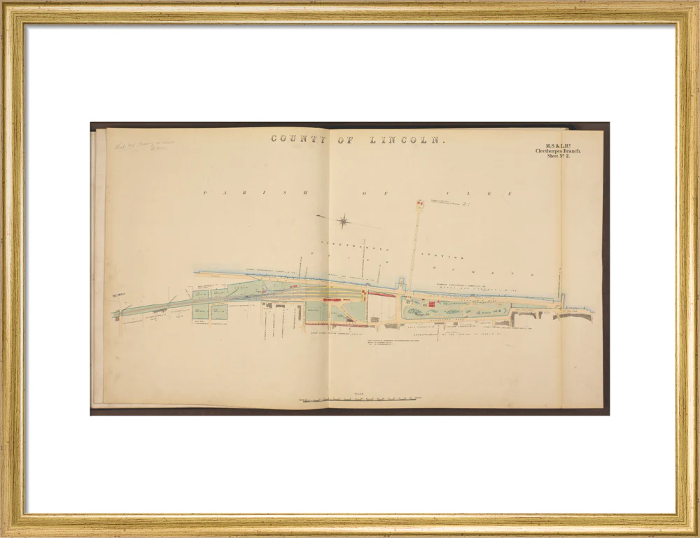 Cleethorpes Branch Sheet No 2, showing Cleethorpes station, Gardens, pier, Ross Castle and promenade, 1885. - Image 15