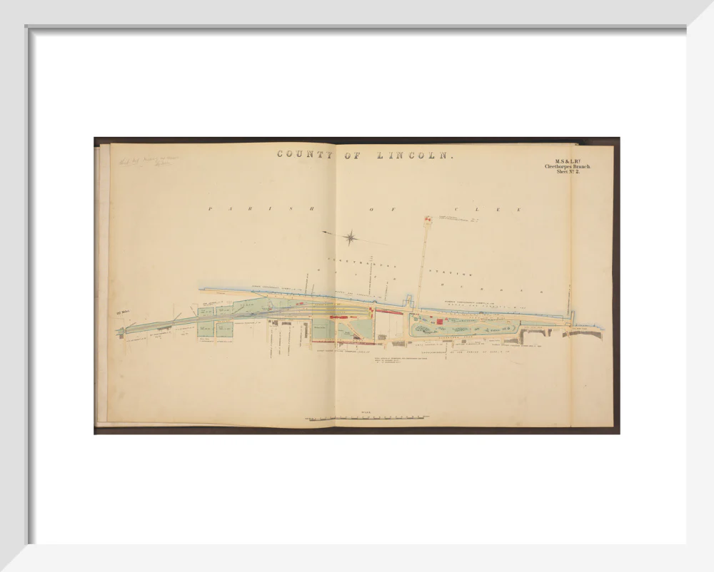 Cleethorpes Branch Sheet No 2, showing Cleethorpes station, Gardens, pier, Ross Castle and promenade, 1885. - Image 4