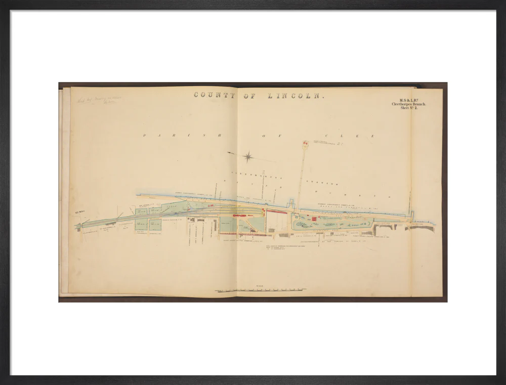 Cleethorpes Branch Sheet No 2, showing Cleethorpes station, Gardens, pier, Ross Castle and promenade, 1885. - Image 51