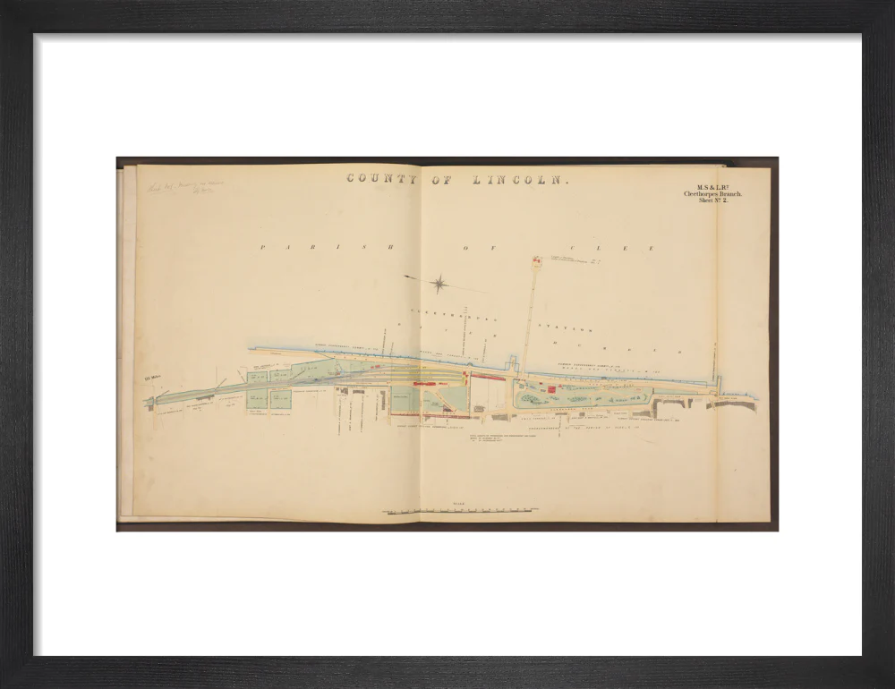 Cleethorpes Branch Sheet No 2, showing Cleethorpes station, Gardens, pier, Ross Castle and promenade, 1885. - Image 8