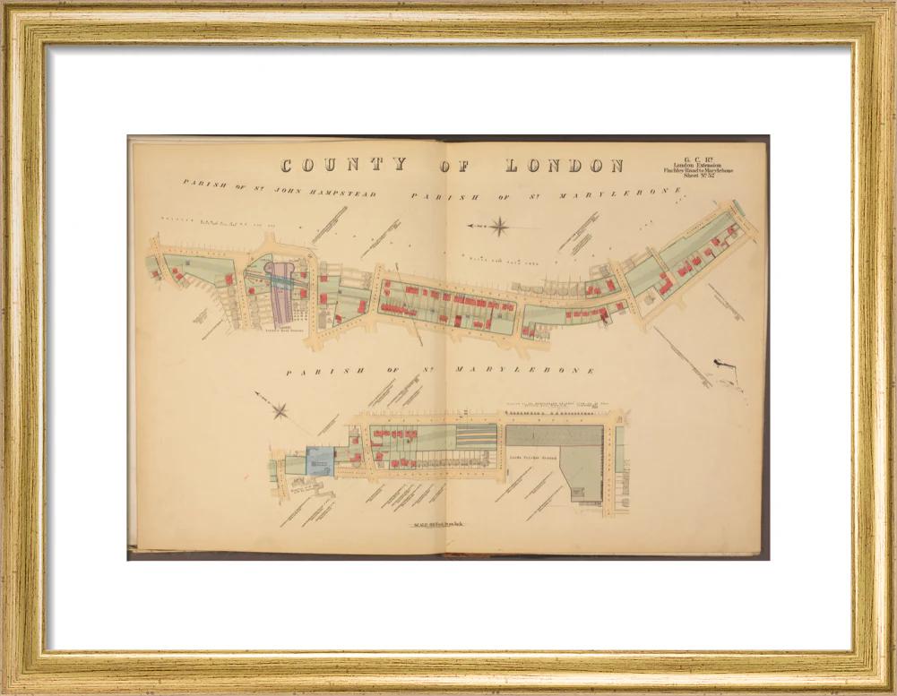 Plans of tunnel approaching London Marylebone station, showing land ownership and leases above the railway, 1901. - Image 10
