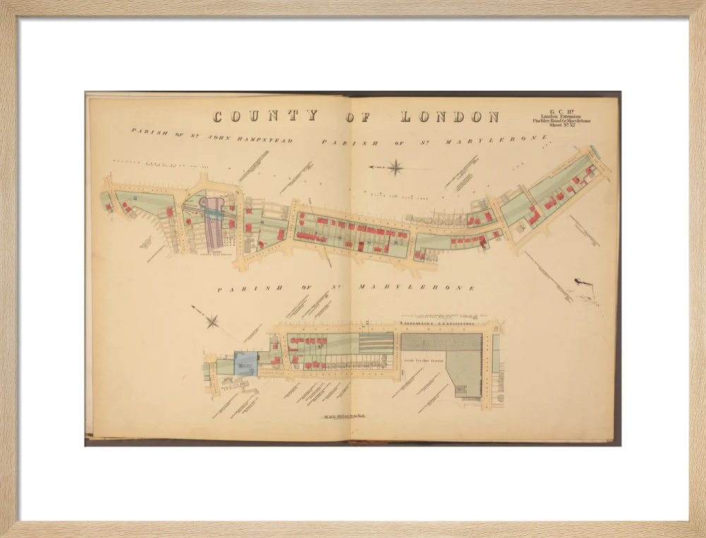 Plans of tunnel approaching London Marylebone station, showing land ownership and leases above the railway, 1901. - Image 16