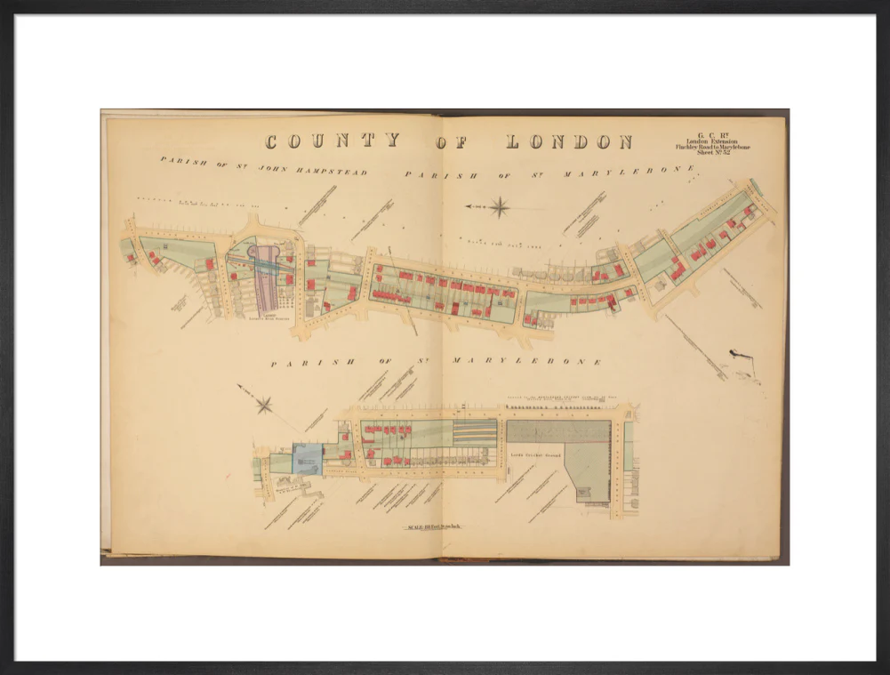 Plans of tunnel approaching London Marylebone station, showing land ownership and leases above the railway, 1901. - Image 23