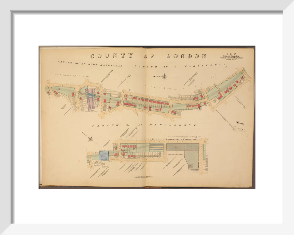Plans of tunnel approaching London Marylebone station, showing land ownership and leases above the railway, 1901. - Image 37