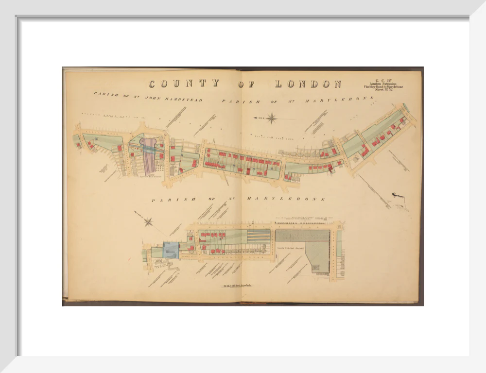 Plans of tunnel approaching London Marylebone station, showing land ownership and leases above the railway, 1901. - Image 42