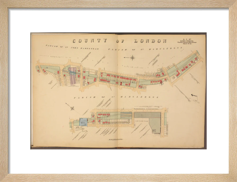 Plans of tunnel approaching London Marylebone station, showing land ownership and leases above the railway, 1901. - Image 44