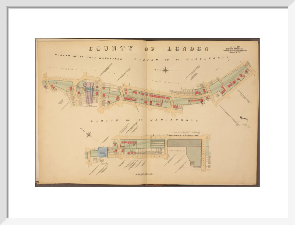 Plans of tunnel approaching London Marylebone station, showing land ownership and leases above the railway, 1901. - Image 47