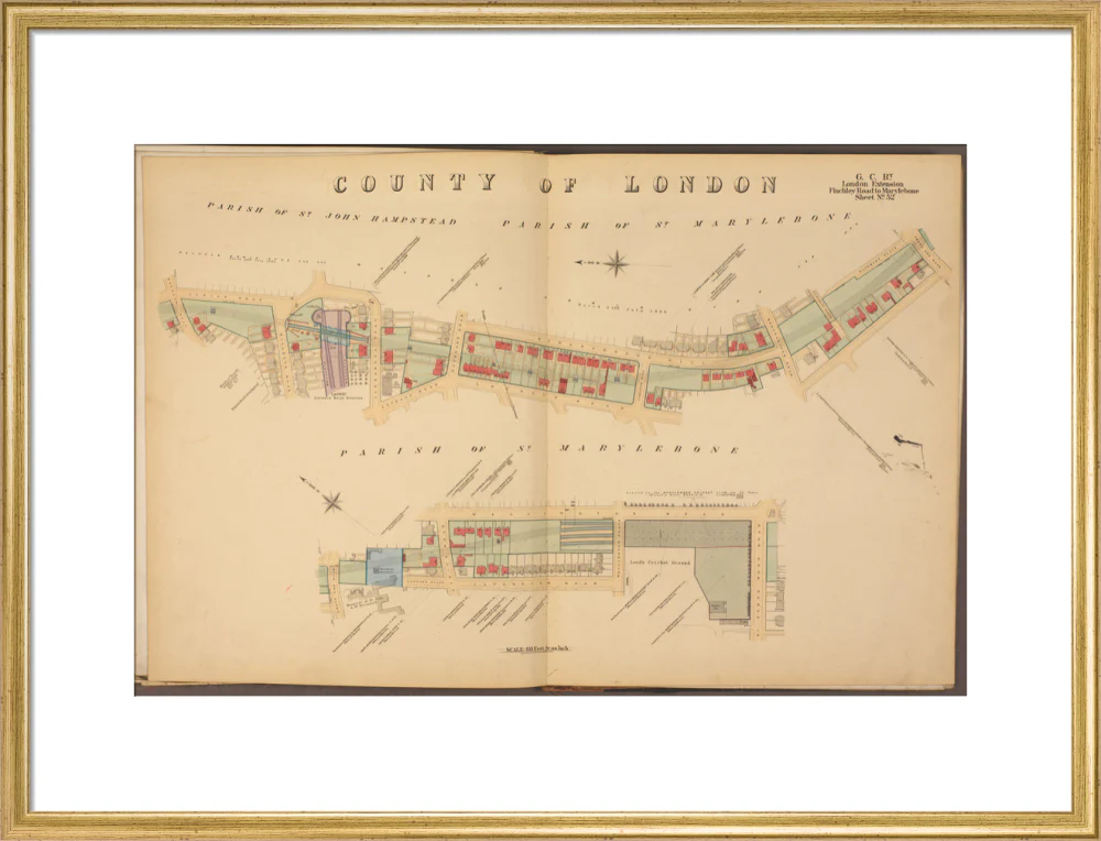 Plans of tunnel approaching London Marylebone station, showing land ownership and leases above the railway, 1901. - Image 53
