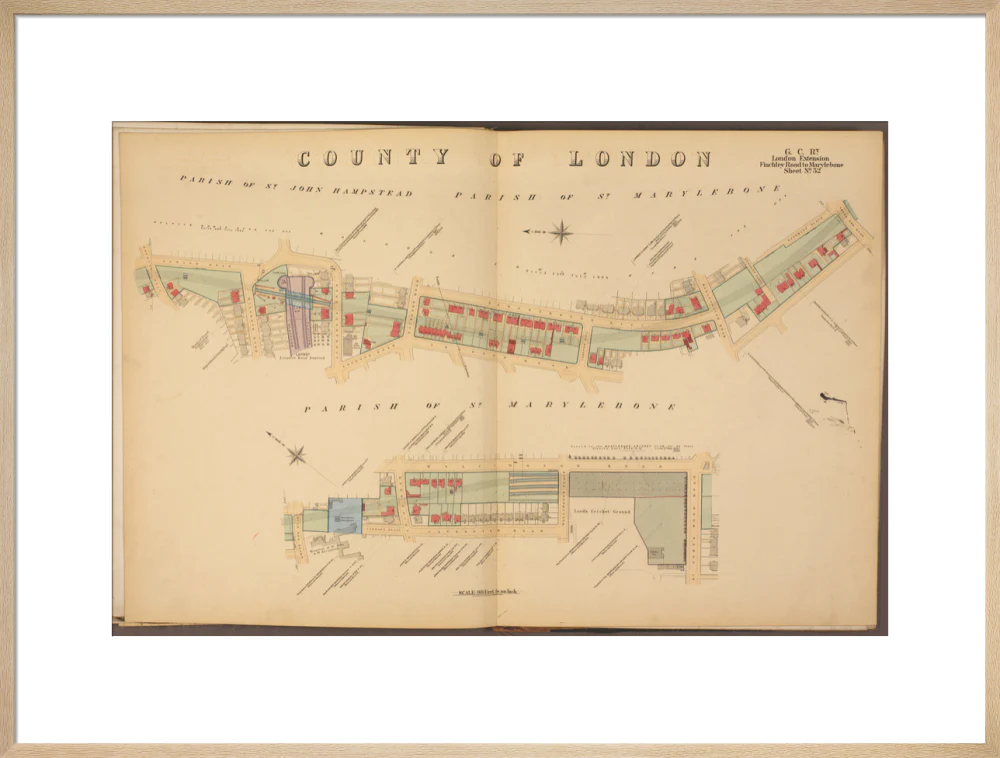 Plans of tunnel approaching London Marylebone station, showing land ownership and leases above the railway, 1901. - Image 59