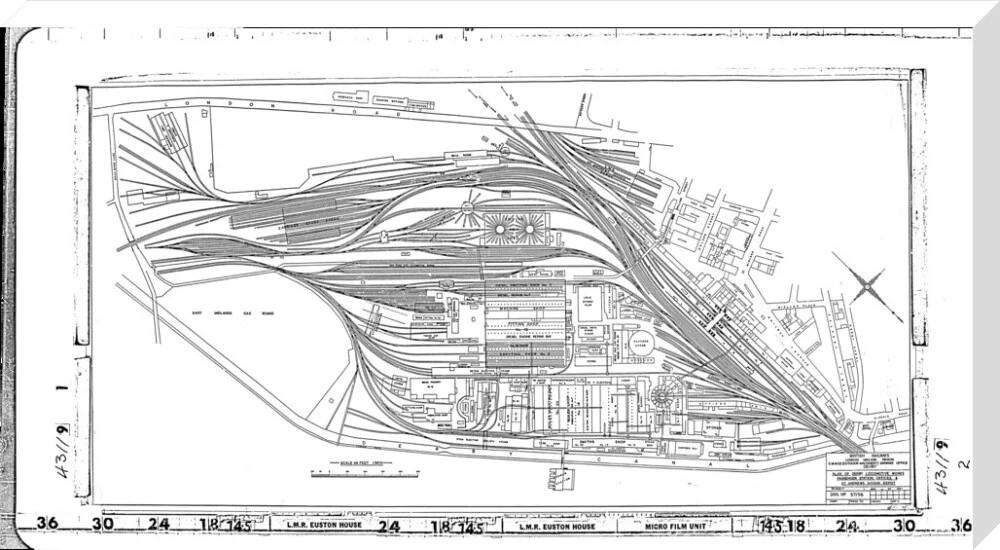 Trackplan of Derby station, locomotive works, offices and Saint Andrews goods depot. - Image 34