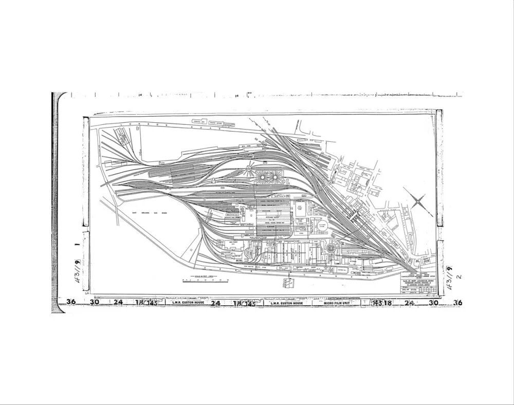 Trackplan of Derby station, locomotive works, offices and Saint Andrews goods depot. - Image 35
