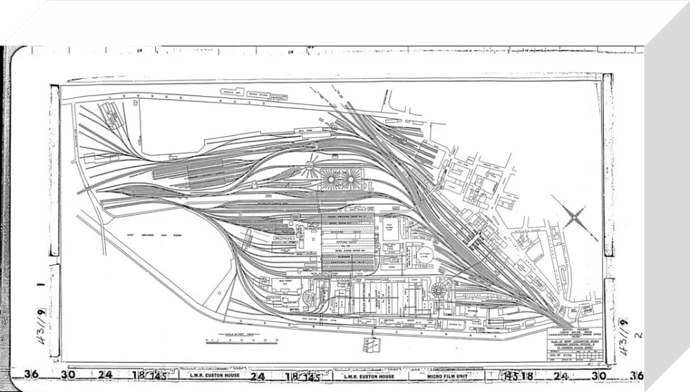 Trackplan of Derby station, locomotive works, offices and Saint Andrews goods depot. - Image 64