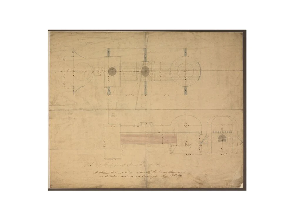 Robert Stephenson and Co drawing of boiler for (John Bull) locomotive. - Image 40