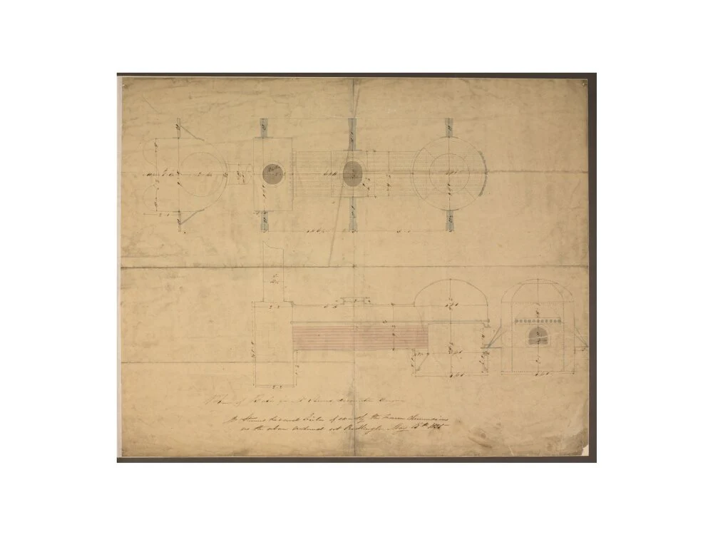 Robert Stephenson and Co drawing of boiler for (John Bull) locomotive. - Image 55