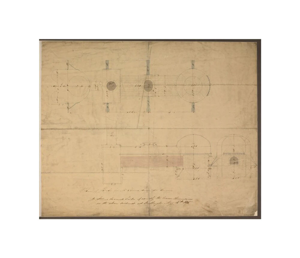 Robert Stephenson and Co drawing of boiler for (John Bull) locomotive. - Image 60