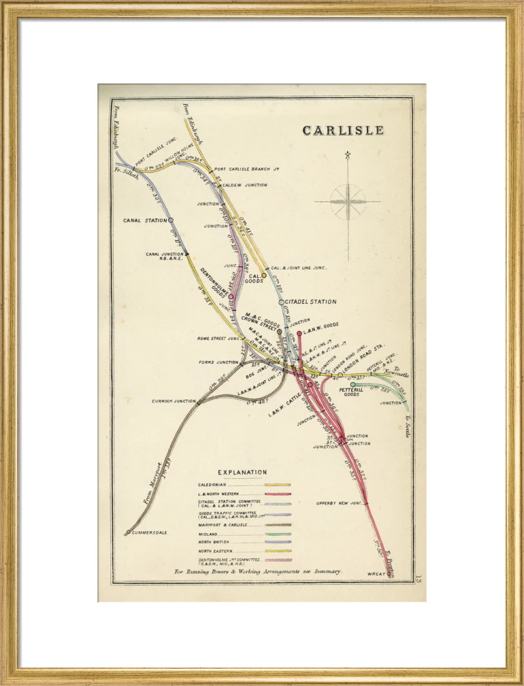 Railway Clearing House diagram of railways and junction at Carlisle, 1867. - Image 53
