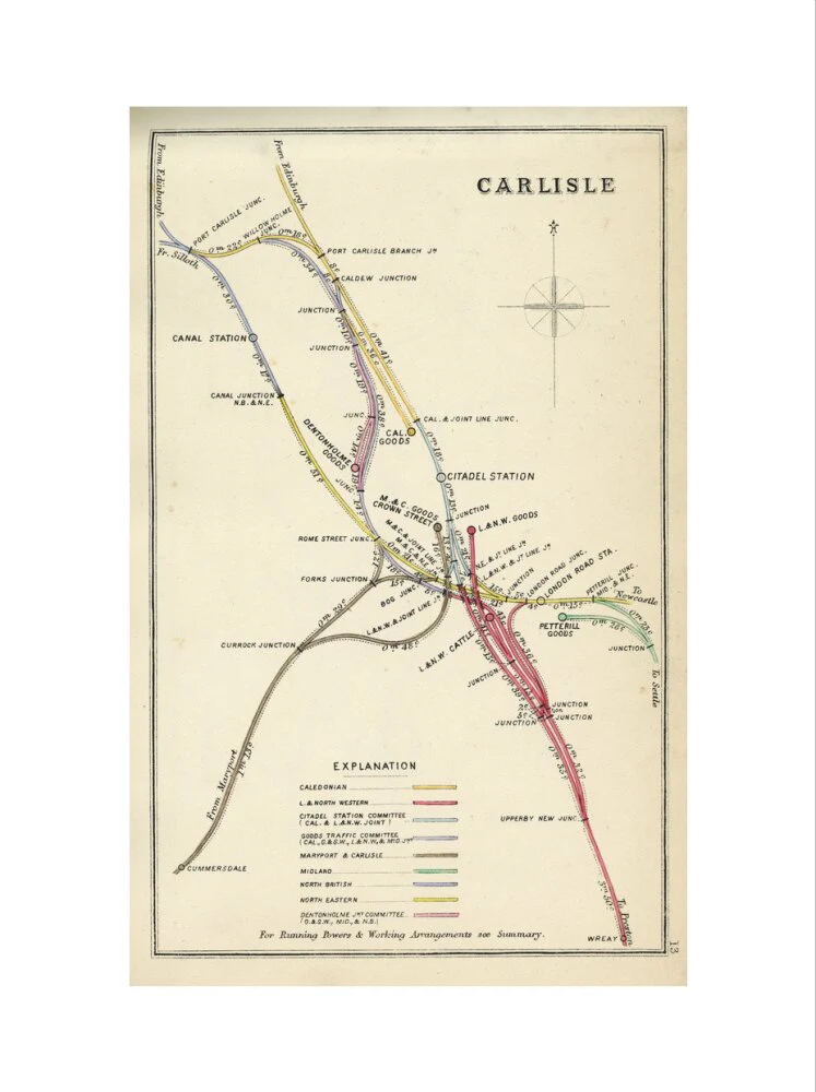 Railway Clearing House diagram of railways and junction at Carlisle, 1867. - Image 55
