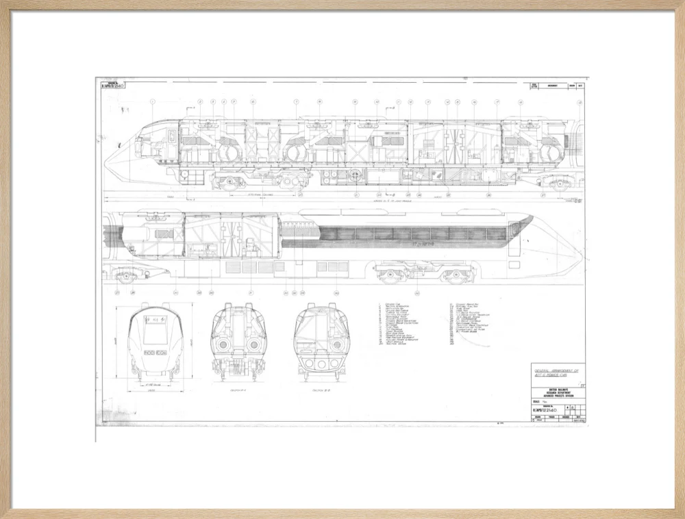 General arrangement of APT-E power car, British Railways research department, 1970. - Image 26