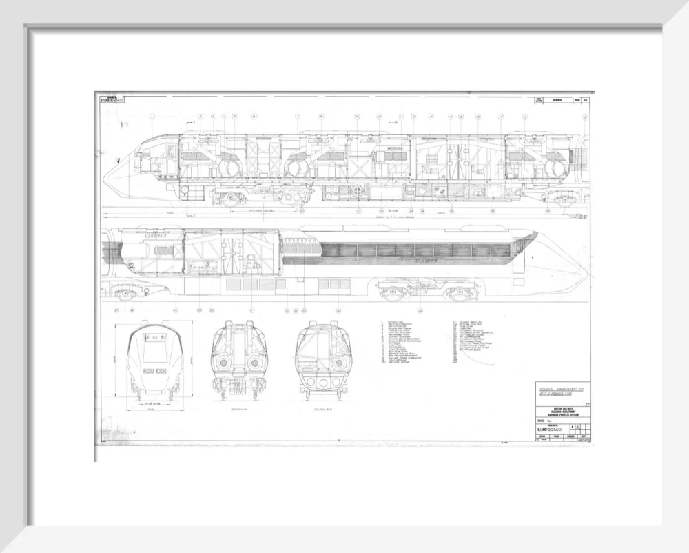 General arrangement of APT-E power car, British Railways research department, 1970. - Image 37