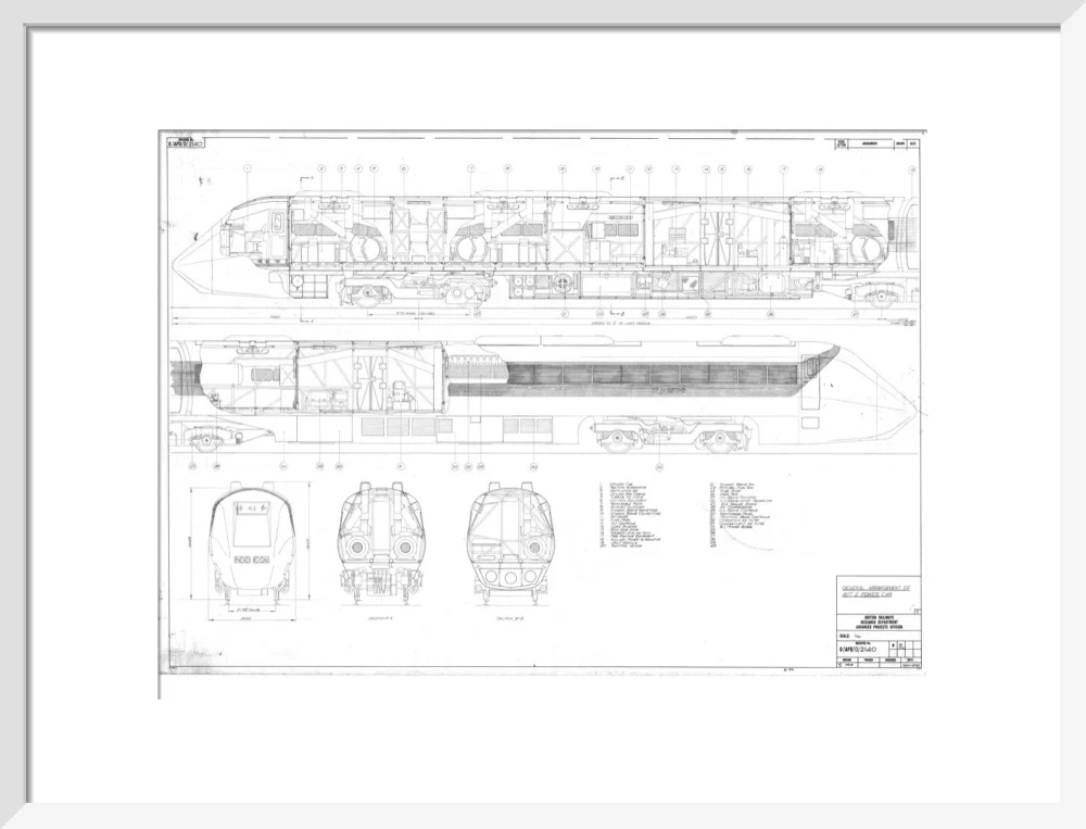 General arrangement of APT-E power car, British Railways research department, 1970. - Image 47