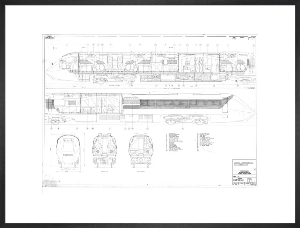 General arrangement of APT-E power car, British Railways research department, 1970. - Image 56