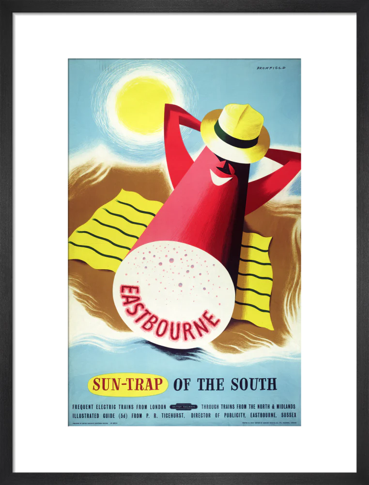 Poster, British Railways (Southern Region), Eastbourne - sun trap of the South, by Bromfield, 1960s. - Image 13