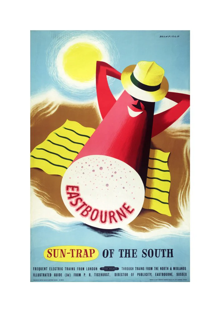 Poster, British Railways (Southern Region), Eastbourne - sun trap of the South, by Bromfield, 1960s. - Image 28