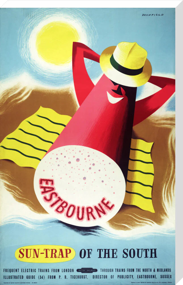 Poster, British Railways (Southern Region), Eastbourne - sun trap of the South, by Bromfield, 1960s. - Image 34