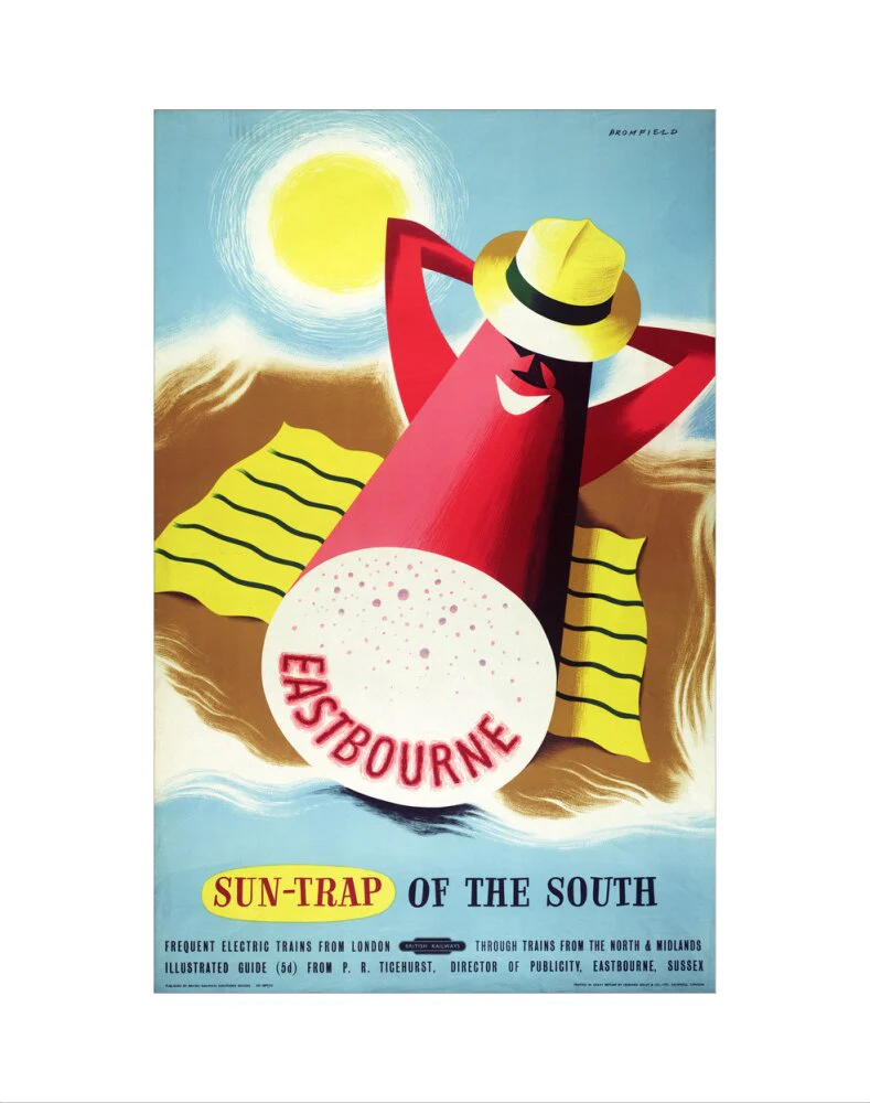 Poster, British Railways (Southern Region), Eastbourne - sun trap of the South, by Bromfield, 1960s. - Image 35