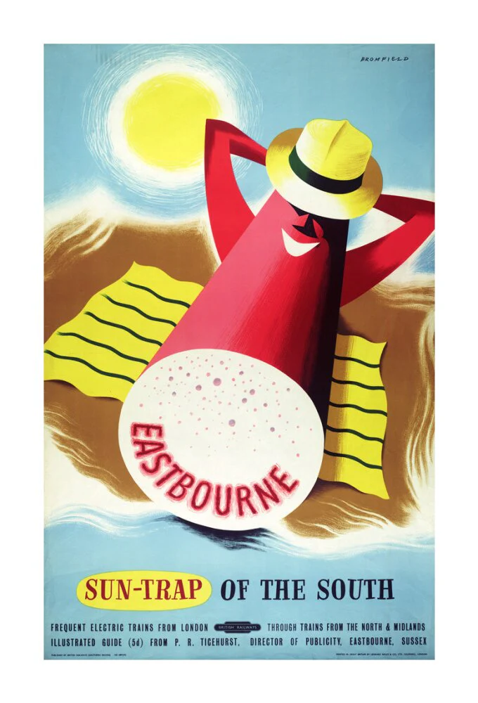Poster, British Railways (Southern Region), Eastbourne - sun trap of the South, by Bromfield, 1960s. - Image 63