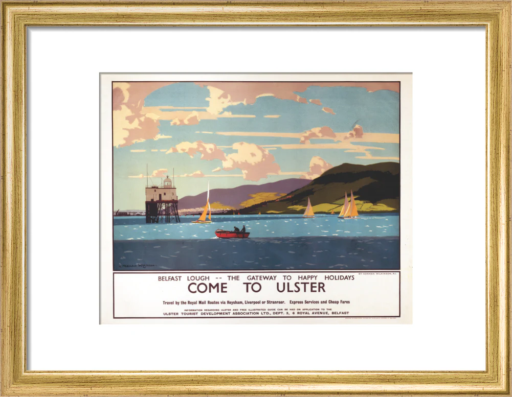 'Come to Ulster', LMS poster, c 1930s. - Image 10