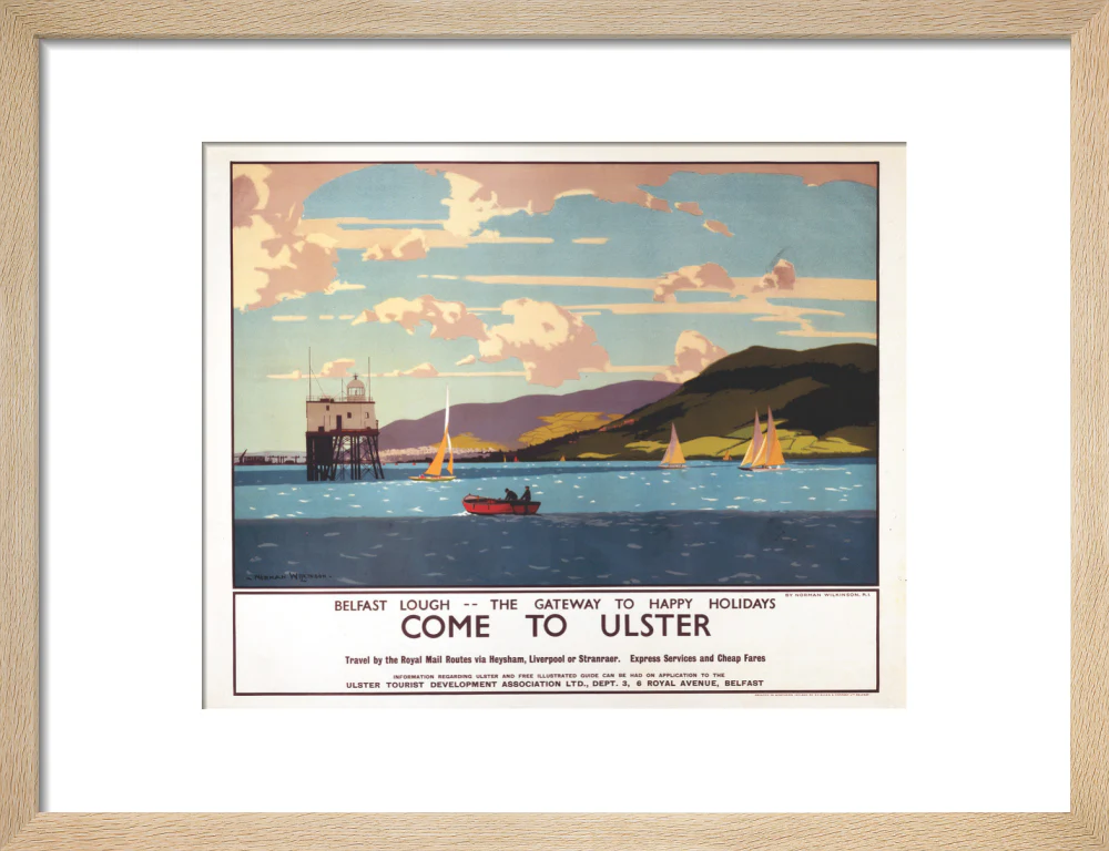 'Come to Ulster', LMS poster, c 1930s. - Image 11