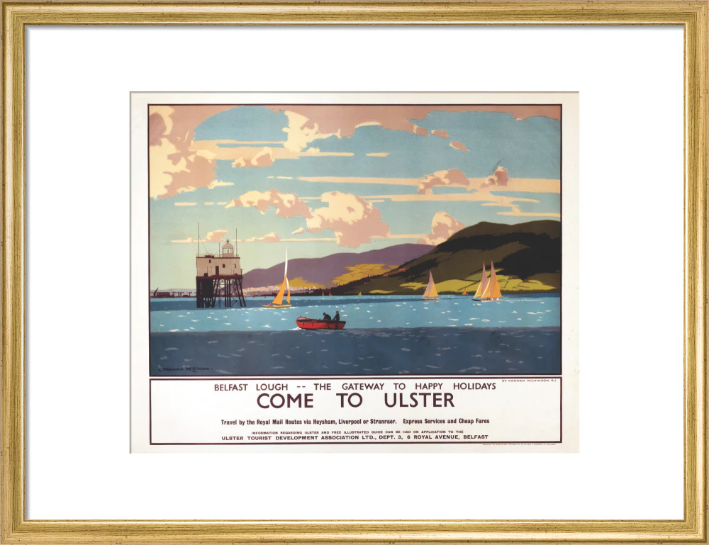 'Come to Ulster', LMS poster, c 1930s. - Image 15