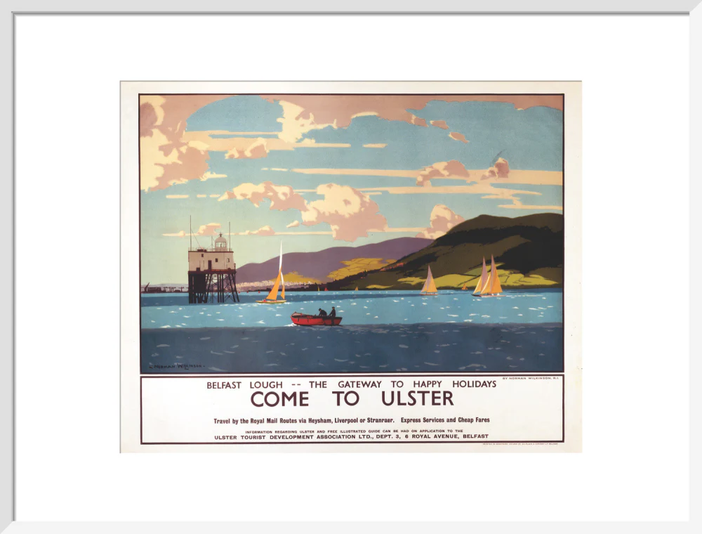 'Come to Ulster', LMS poster, c 1930s. - Image 19