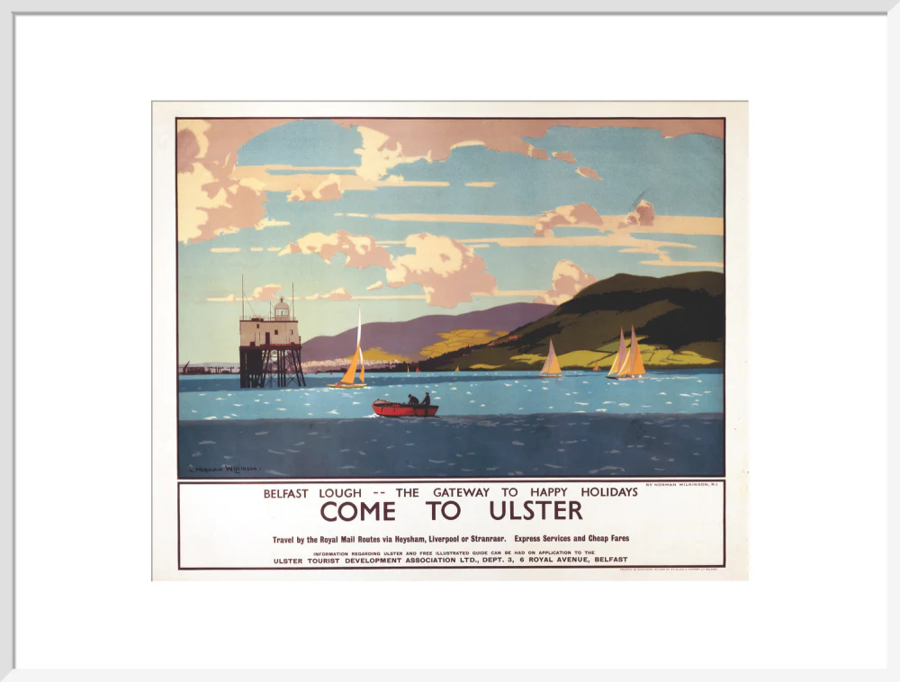 'Come to Ulster', LMS poster, c 1930s. - Image 24
